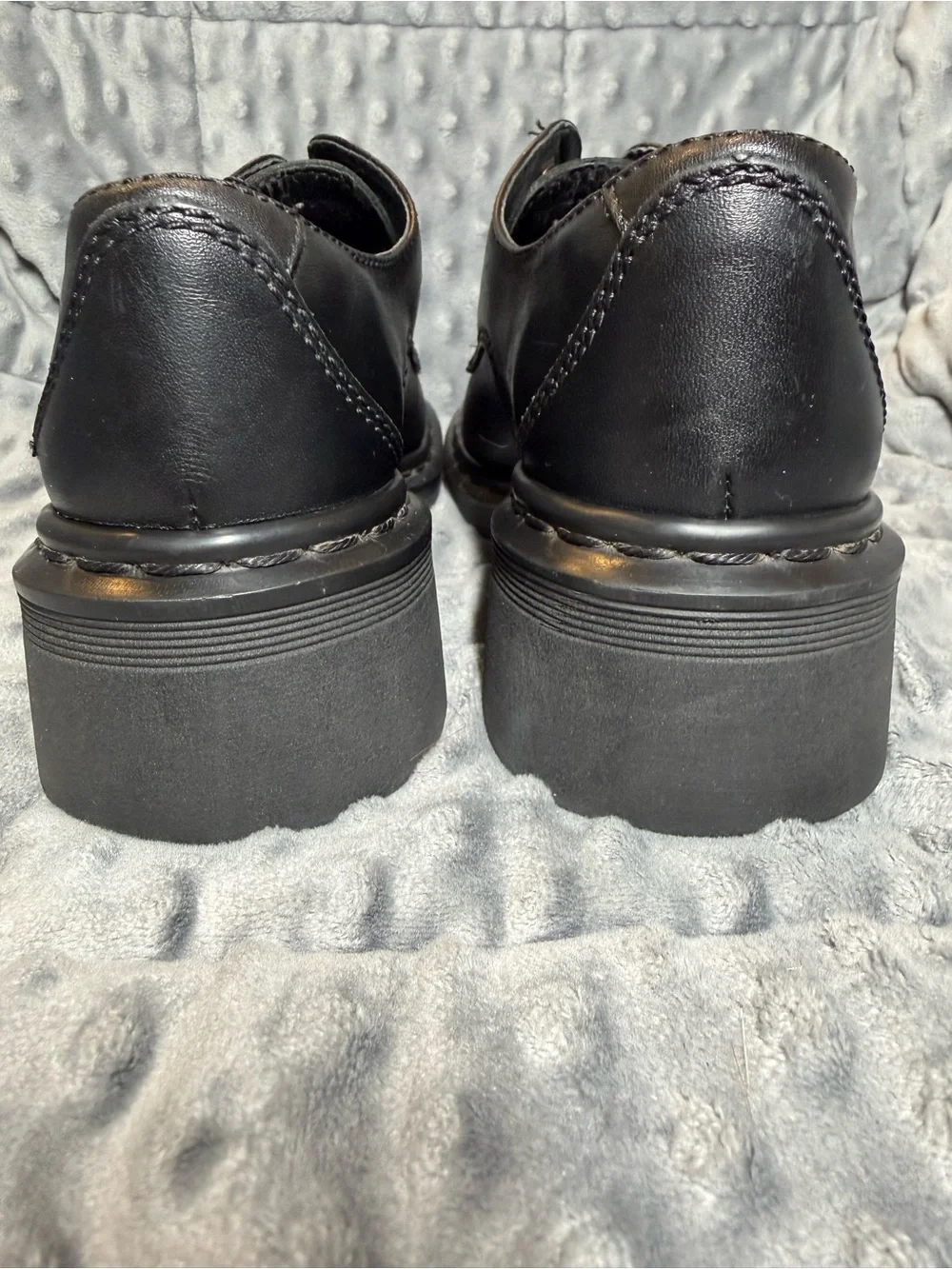 Dr. Martens Black Leather Cap-Toe Oxfords